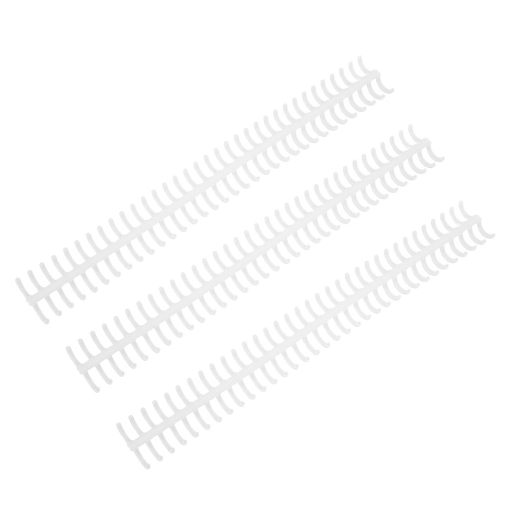 Set 10 Inele pentru Indosariere, Plastic, 34 Gauri, 12 mm, Alb