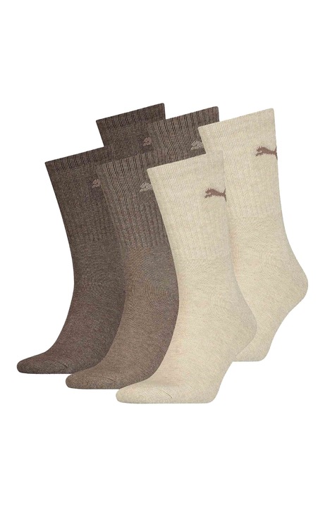 Puma, Унисекс дълги чорапи - 6 чифта, Кафяв