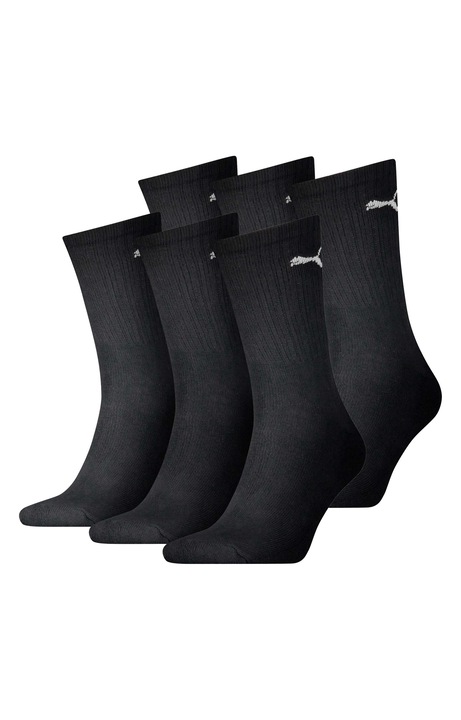 Puma, Унисекс дълги чорапи - 6 чифта, Черен