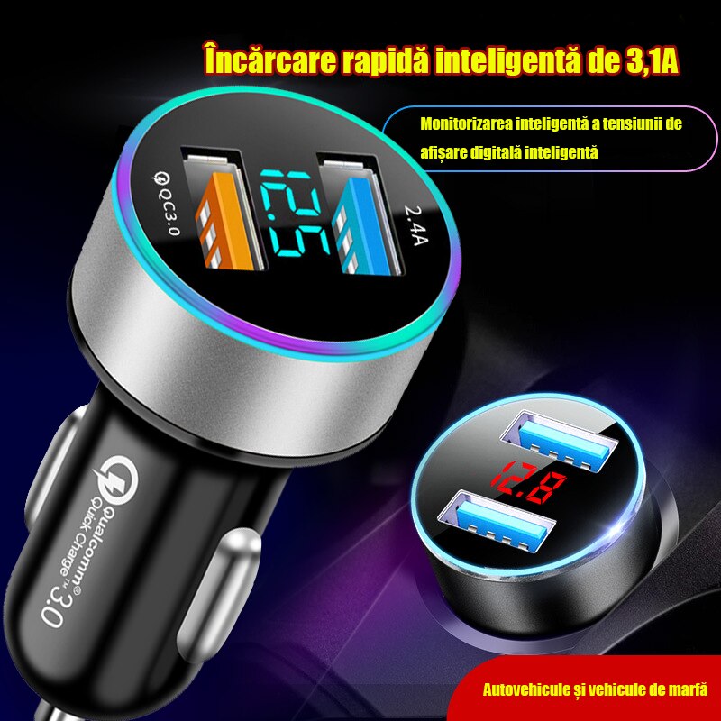 Modulator auto, USB, 12-24V, Afisaj digital, Negru, DONFANLIA® - eMAG.ro