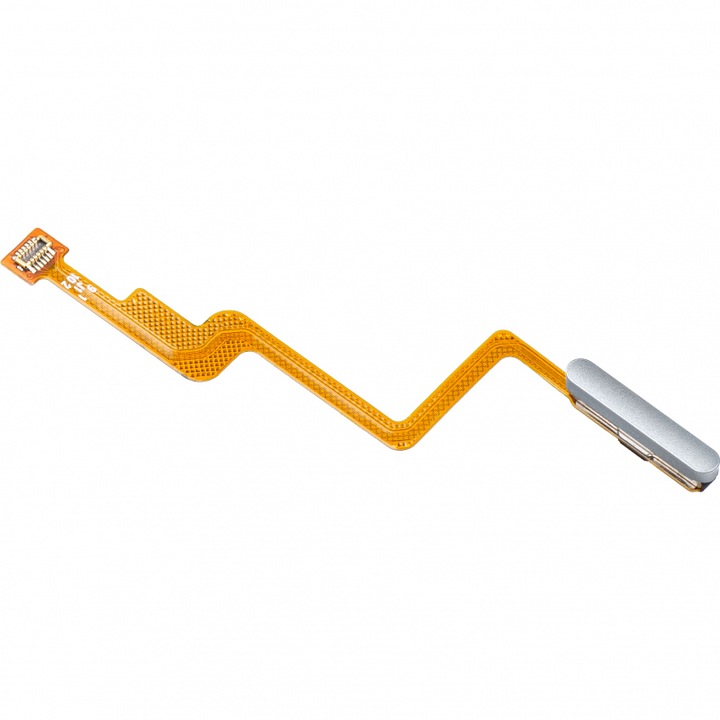 Микроконтактен бутон за включване и изключване със сензор за пръстови отпечатъци, съвместим с Xiaomi Mi 10T Pro, метален, сив