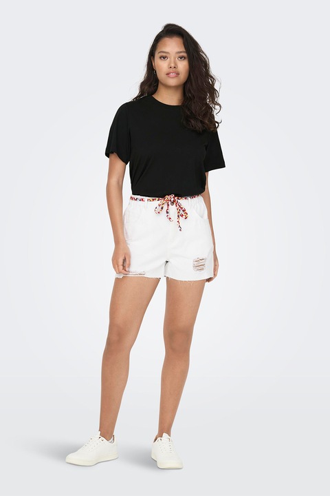 JdY, Kerek nyakú pamutpóló, Fekete