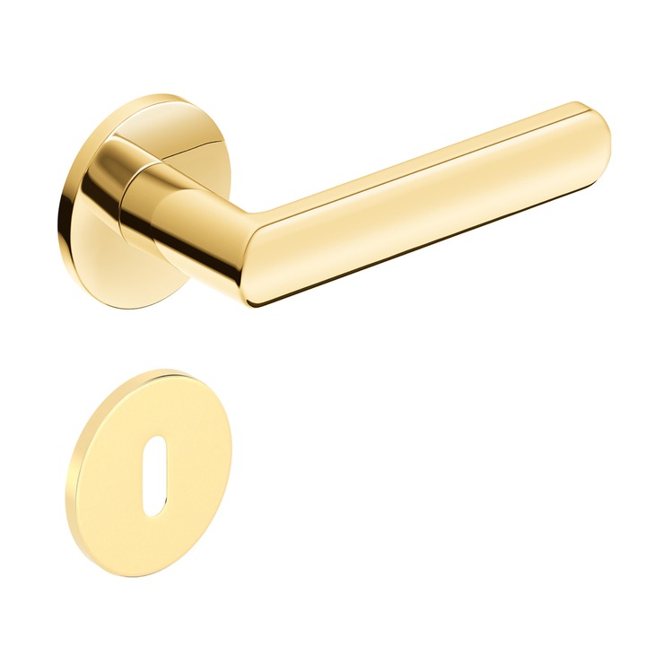 Maner usa model LunaR slim auriu lucios rozeta cheie