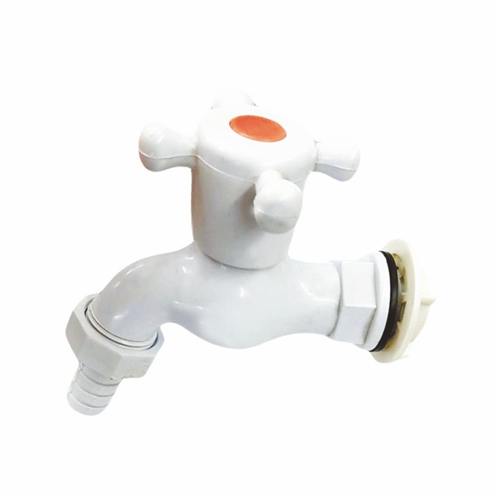 Пластмасов кран 1/2", бял - eMAG.bg