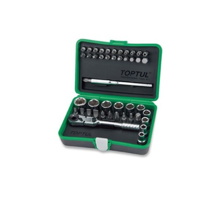 45 db-os multifunkcionális kulcs készlet, profil hatszögletű /Torx / Torx szabotázs / Philips PH / négyzet / hatszögletű / lapos