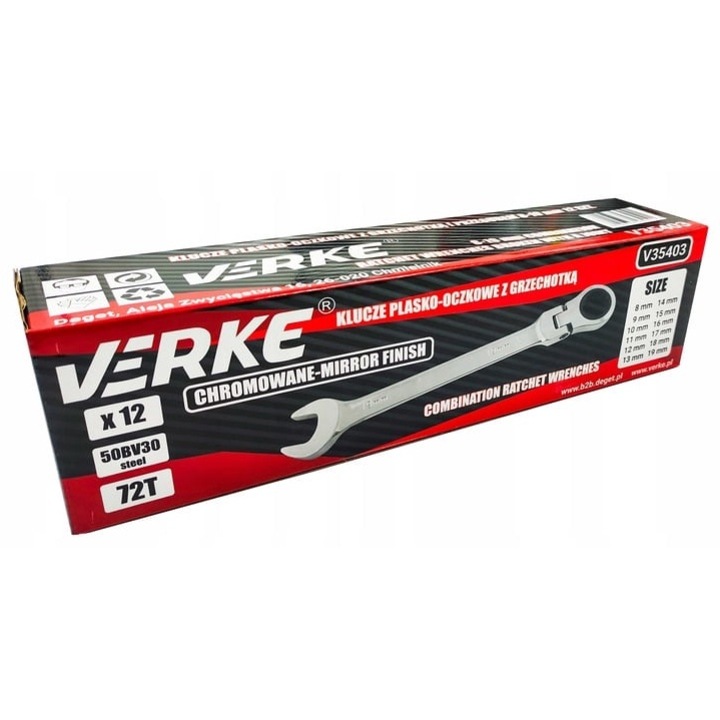 Set chei combinate, Verke, V35403, 12 buc