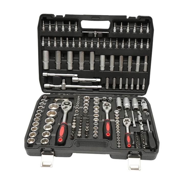 Trusa chei scule 172 piese, tubulare lungi capate surubelnita E torx DISEU03 (BK77519)