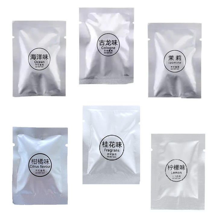 Rezerve difuzor aromaterapie auto Cadys, pentru grila de ventilatie cu extracte naturale x 6 (Lamaie, Citrice, Iasomie, Ocean, Colonie si Fragrans/ Osmanthus)