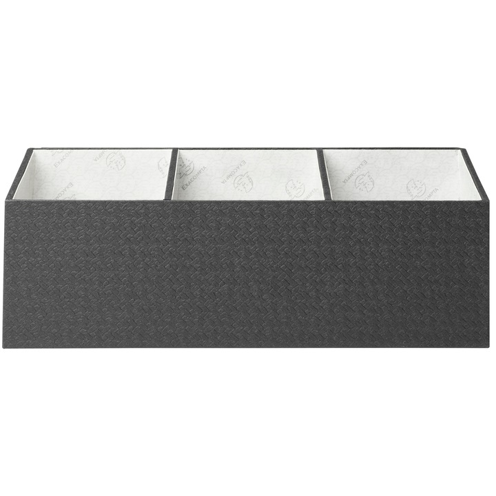 Organizator de birou Exacompta OfficeByMe, 4 compratimente, carton 3mm, Certificare FSC, Negru