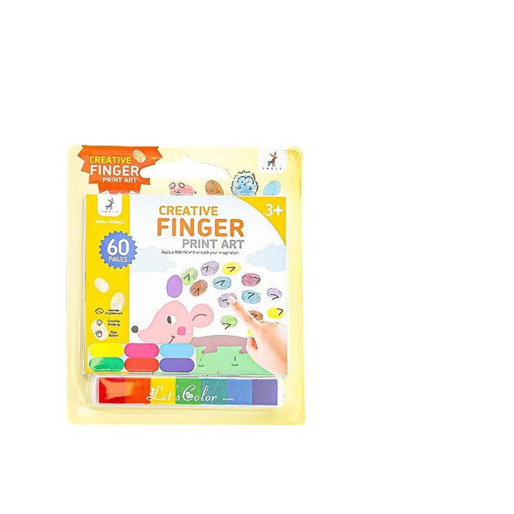 Pictura cu degetele pentru copii, 3 ani+, Multicolor