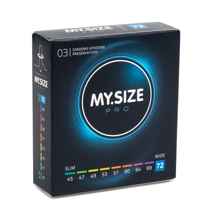 Комплект от 3 презерватива My Size 15-16 см
