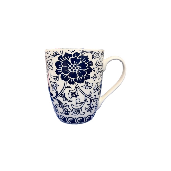 Cana ceramica, model floral mixt, 270ml