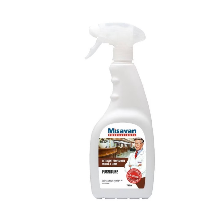 Solutie Curatare Suprafete Lemn si PAL Dr. Stephan Furniture, 750 ml, cu Pulverizator