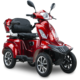 ЕлектрическатротинеткасчетириколелаBILIBIKESHINOQUADRO,25км/ч,судобноокачване,бордочервено,160x68x113.5cm