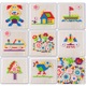 Joc Educativ si Distractiv din lemn, Mozaic Pixel cu Carticica modele, Multicolor, 257 piese, + 3 ani, Edujucarii