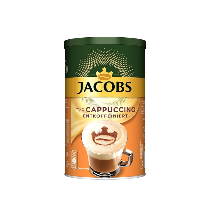 Cafea Jacobs Cappuccino Decofeinizat, 220g