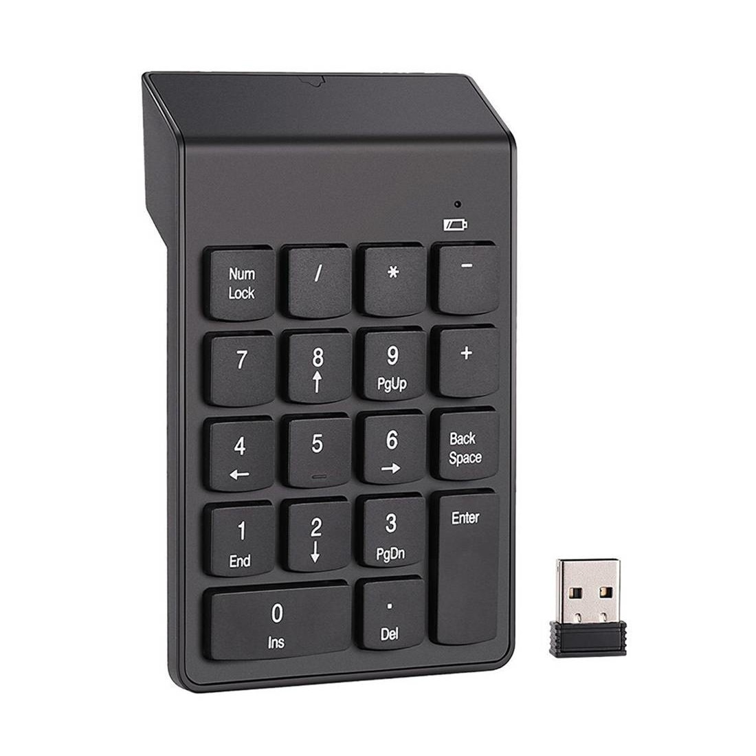 Pubiohs Tastierino Numerico e Calcolatrice 2 in 1 - Bluetooth e 2.4G Doppia Modalità Tastierino Numerico 34 Tasti con Calcolatrice Display per MacBook, iPad, Laptop, PC