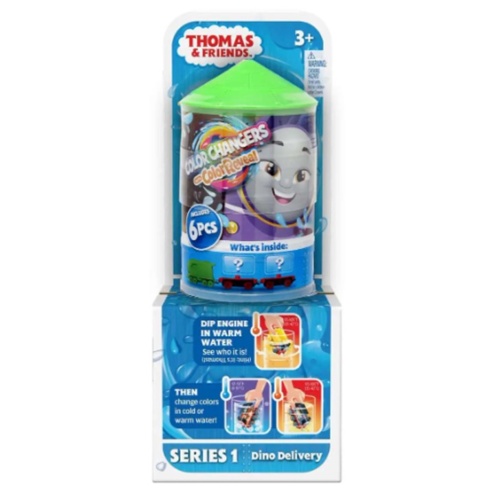 Комплект влак Fisher Price Color Reveal, локомотив със смяна на цвета, +3 години