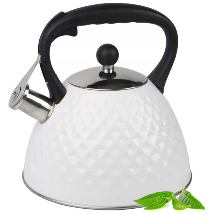 Vízforraló síppal, 3 l, rozsdamentes, Gala, Karl Hausmann, fehér