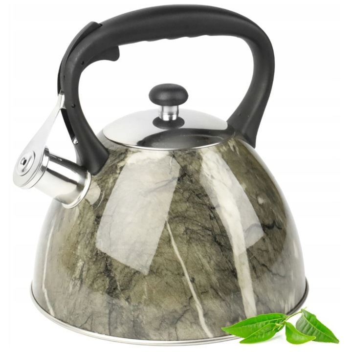 Vízforraló síppal, 3 l, rozsdamentes, Randal, Karl Hausmann, Szürke