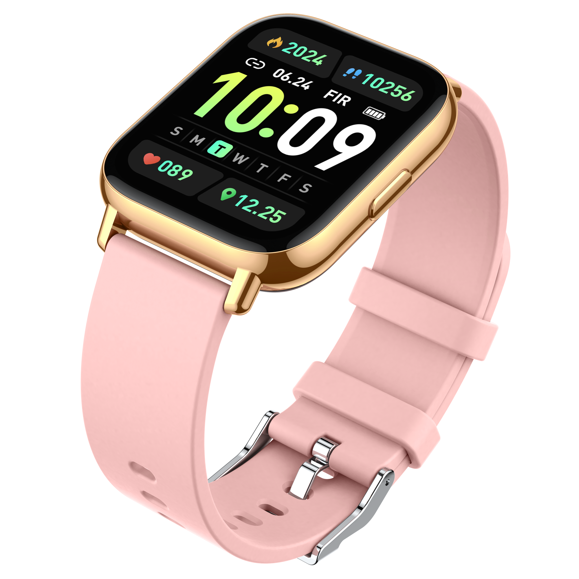 Ceas SmartWatch Gold Star™ idealSTORE, Ecran TFT 1, 69, Android/IOS ...