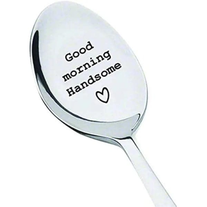 Лъжица с гравиране "Добро утро Красавецо", Handsomespoon