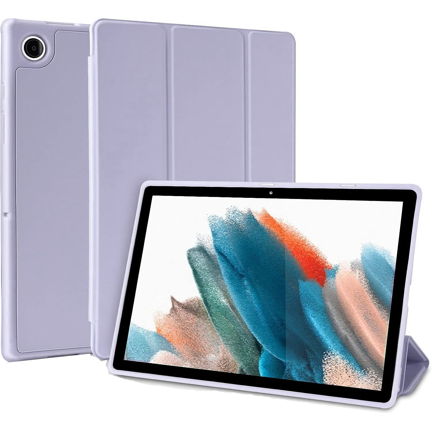 Husa de protectie flip cover pentru tableta compatibila cu Samsung Galaxy Tab A8 10.5", FoldPro, tip stand, silicon, Mov