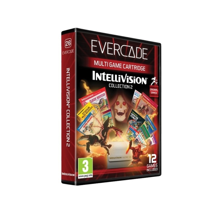 Multi Game Cartridge, Evercade #26, Intellivision Collection 2, 12in1, Retro