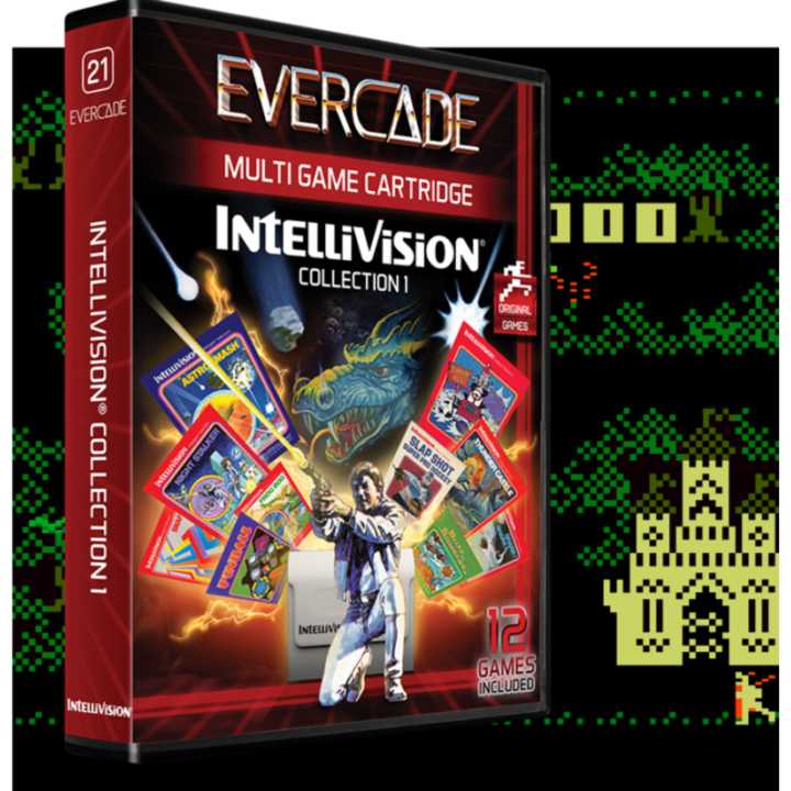Evercade #21, Játékszoftver csomag, Intellivision Collection 1, 12in1, Retro, Multi Game