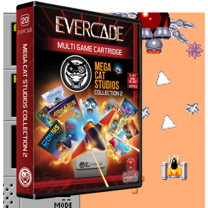 Evercade #20, Játékszoftver csomag, Mega Cat Studios Collection 2, 8in1, Retro, Multi Game