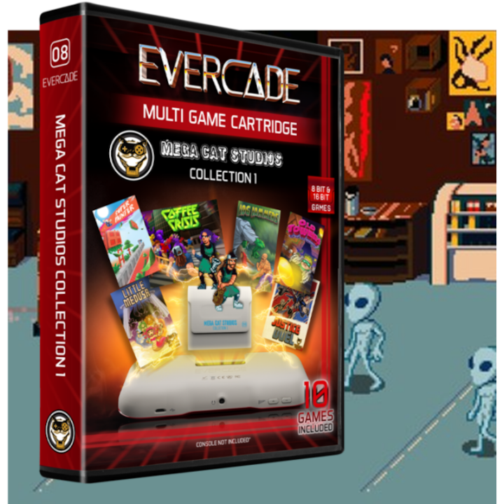 Evercade #08, Játékszoftver csomag, Mega Cat Studios Collection 1, 10in1, Retro, Multi Game