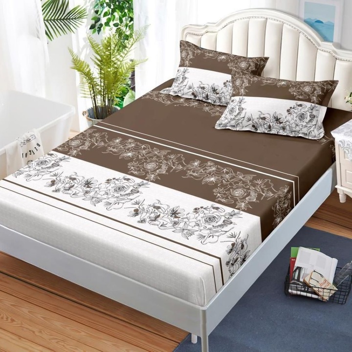 Ágynemű gumival + 2 párnahuzat, 180/200, Casa de Vis, G-182