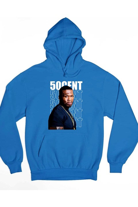 Pulover cu poza de 50 de cenți, Albastru royal