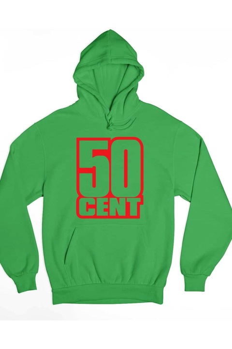 Hanorac cu logo 50 cent, Verde