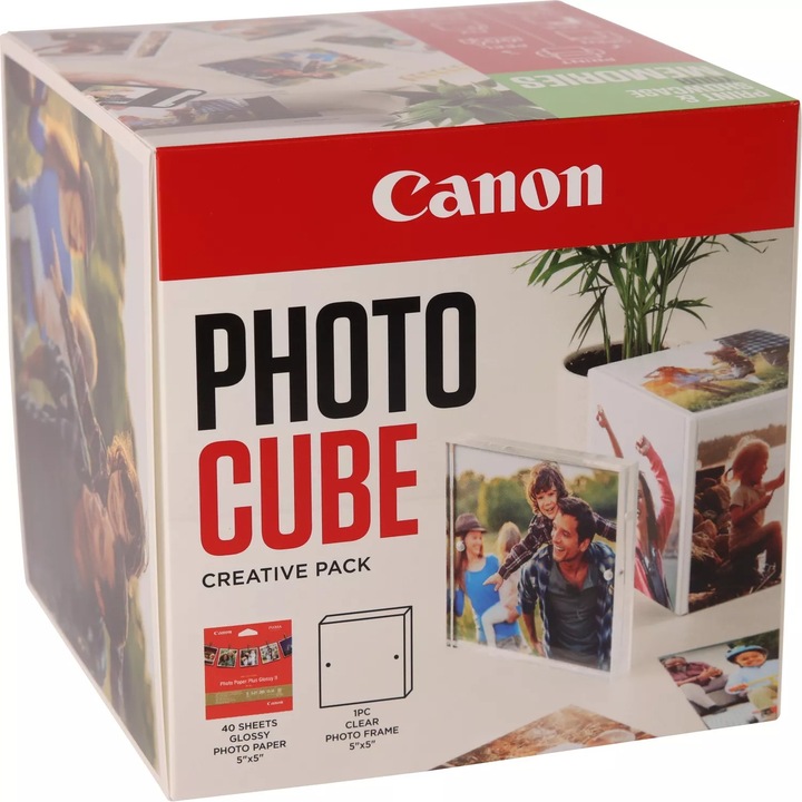 Canon Cube 5x5 Fotópapír és keret, Creative Pack, Zöld