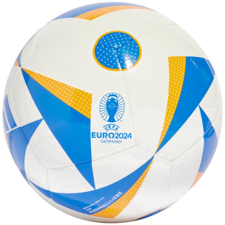 Minge fotbal Adidas EURO24 Club, marime 5, alb/albastru