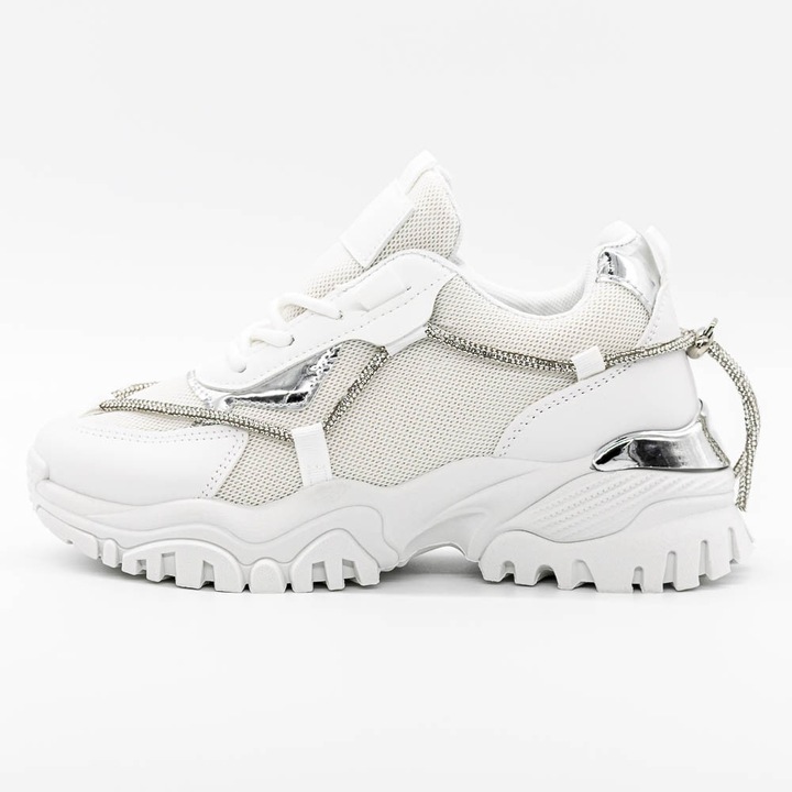 Sneakers Dama 3B25 03 WHITE MEI, Alb