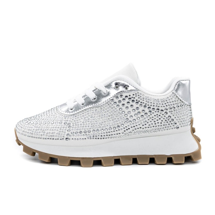 Sneakers Dama 3B30 02 SILVER MEIasd, Argintiu
