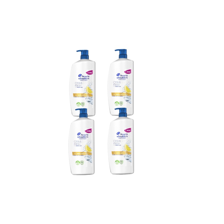 Шампоан Head & Shoulders Citrus Fresh за мазна коса, 4x 900мл стек