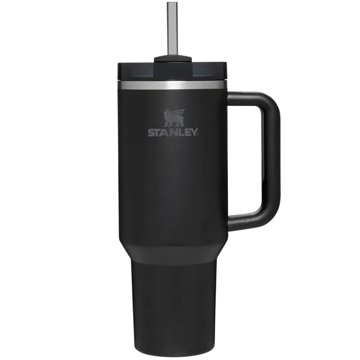 Termosz bögre, Stanley Quencher H2.0 Flowstate™ pohár, 1,2 liter, fekete, rozsdamentes acél