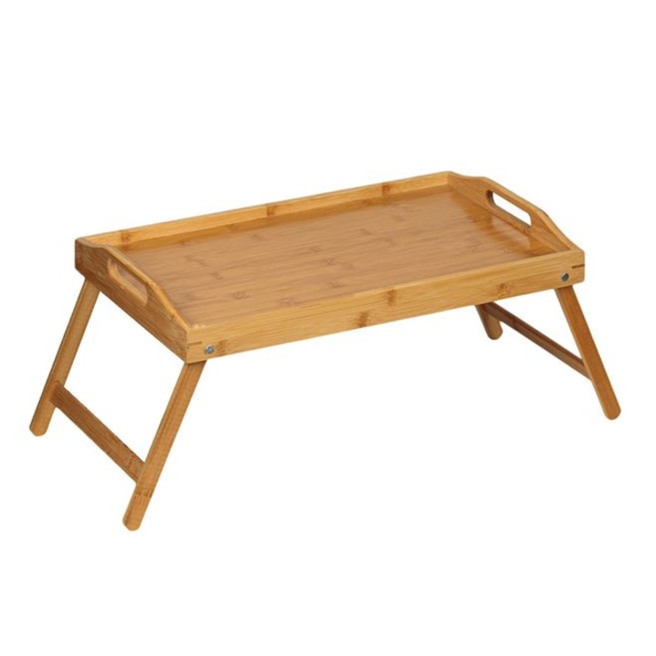 Табла за сервиране на маса със сгъваеми крака YLOTECH® бамбукова 50x30x22см