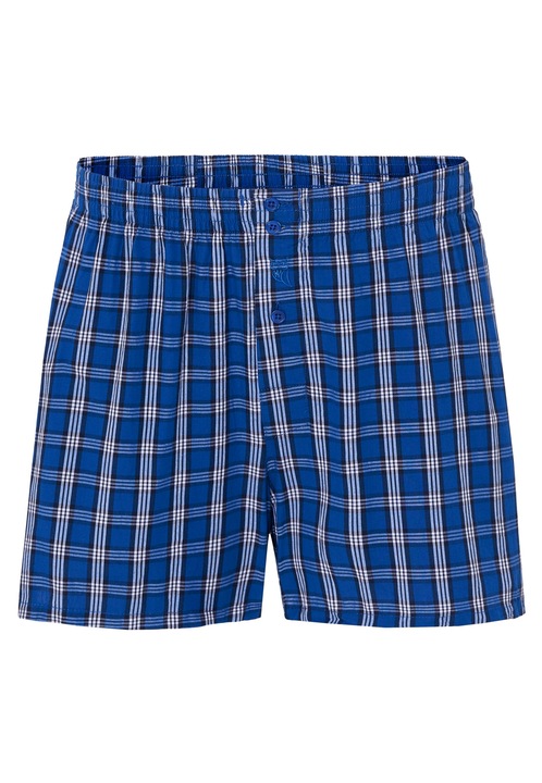 Boxeri pentru barbati in carouri, El Buho Nocturno, Bumbac, Albastru, Albastru