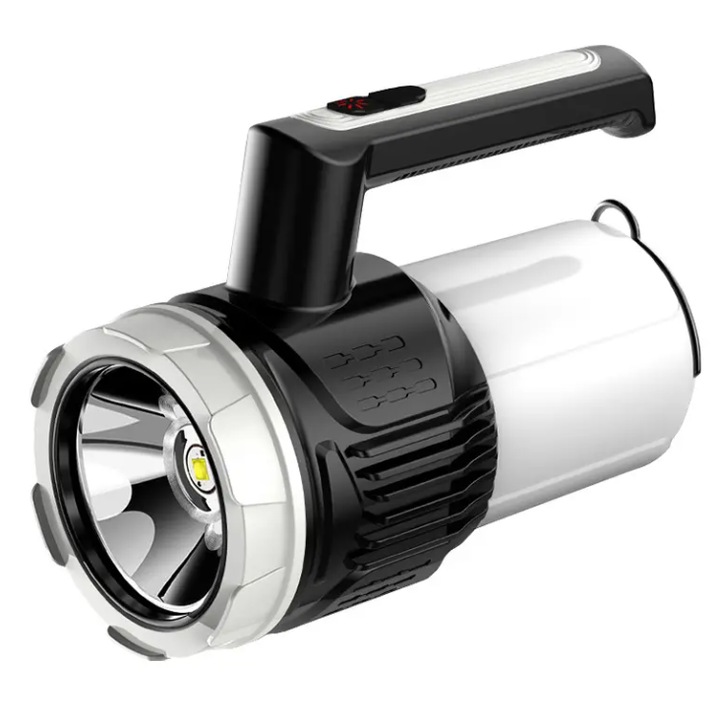 LED фенер с 2400mAh батерия, тип фенер, BZRSH, голям обхват, USB зареждане