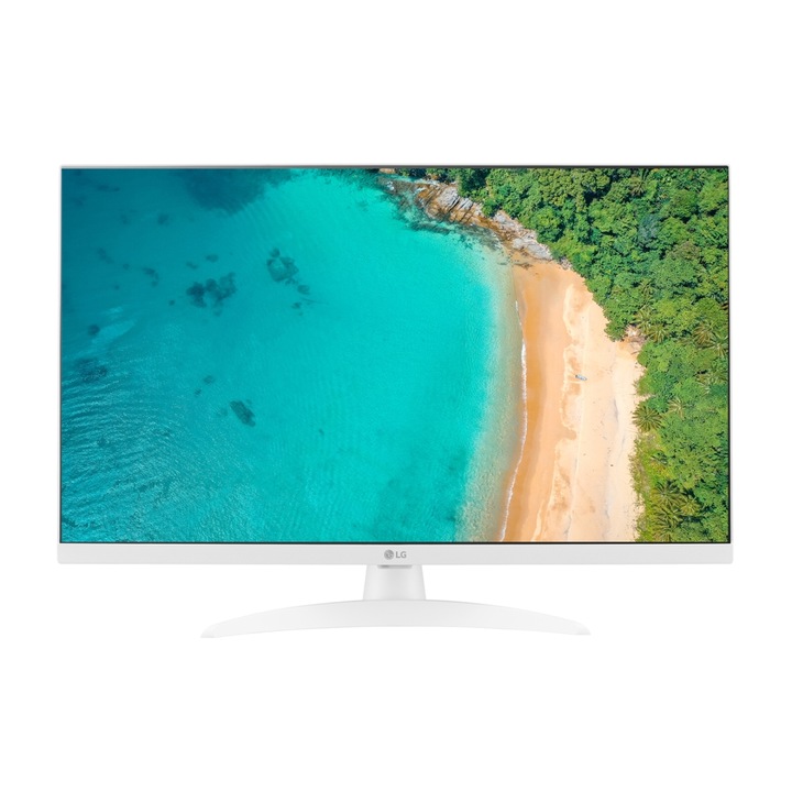Монитор LG 27TQ615S-WZ, 27.0" IPS, Smart webOS, TV Tuner DVB-T2/C /S2, 1000:1, Mega DFC, 250cd, Full HD (1920 x 1080), Wi-Fi, LAN, AirPlay, HDMI, CI Slot, USB 2.0, Bluetooth, AI Sound, Speakers, White 27TQ615S-WZ