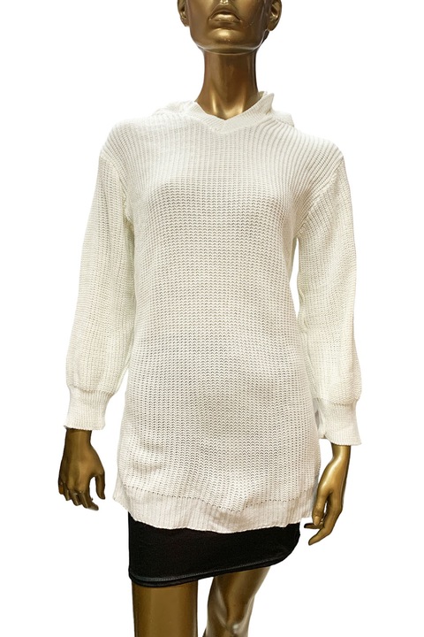 Pulover de dama JUP, acrilic, alb, S/M