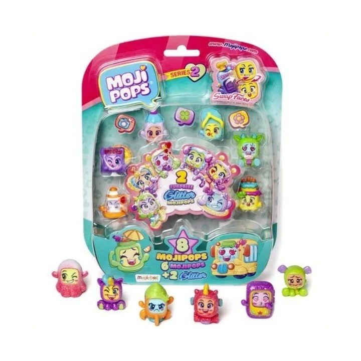 Set 8 figurine MOJI POPS, Magic Box, 24x20x5.5 cm, Multicolor