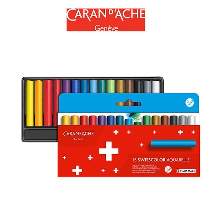Set 15 creioane colorate, Carandache, Multicolor
