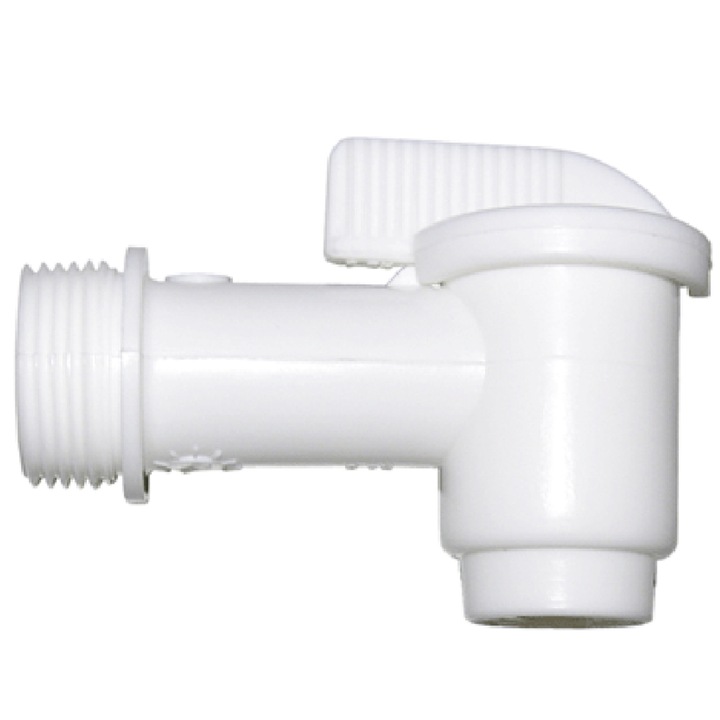 Robinet scurgere cilindru, Meva, 3/4'', Alb