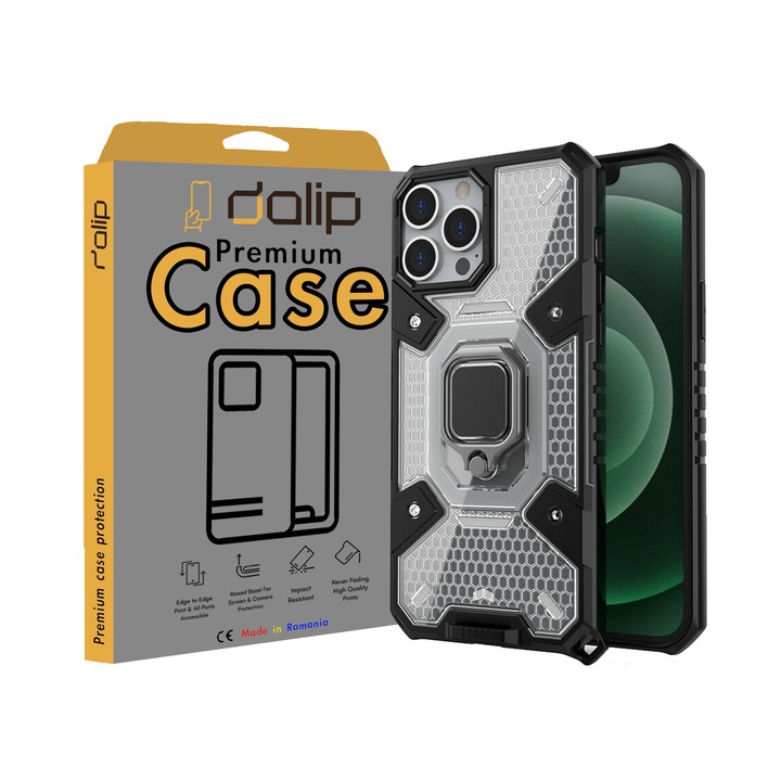 Калъф, за iPhone 13 Pro Max, Dalip Bee Protection, Premium TPU, сив