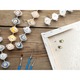 Set pictura pe numere Satuc iarna 4012, panza bumbac pe rama lemn, 40x50 cm, tablou cu schita, 3 pensule si vopsea acrilica